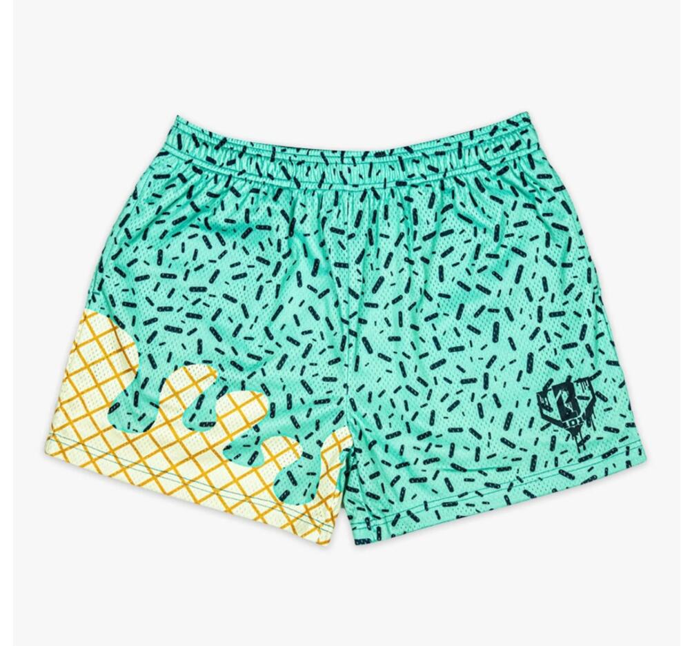 Baseball Lifestyle 101 Men's Ice Cream Shorts Mint Green sz Med
